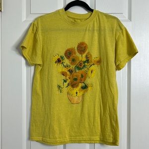Van Gogh sunflowers tee